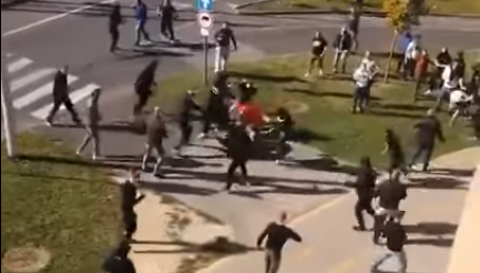 Brutális utcai csaták az NB I-es meccs előtt – VIDEÓ